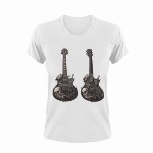 gitara koszulka biala 59 — Biała
