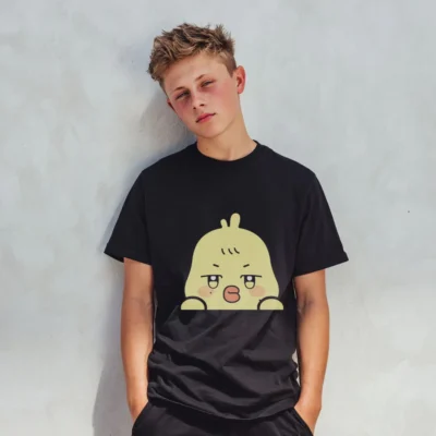 koszulka młodzieżowa męska z nadrukiem kpop ateez czarna