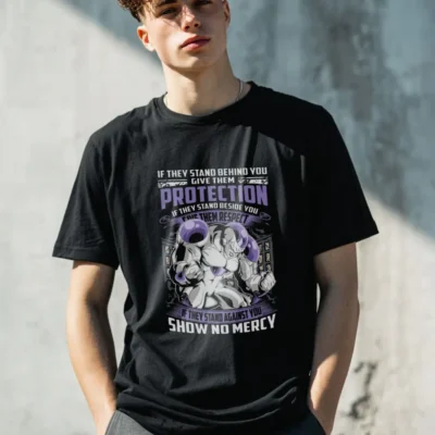 koszulka młodzieżowa męska z nadrukiem dragon ball czarna